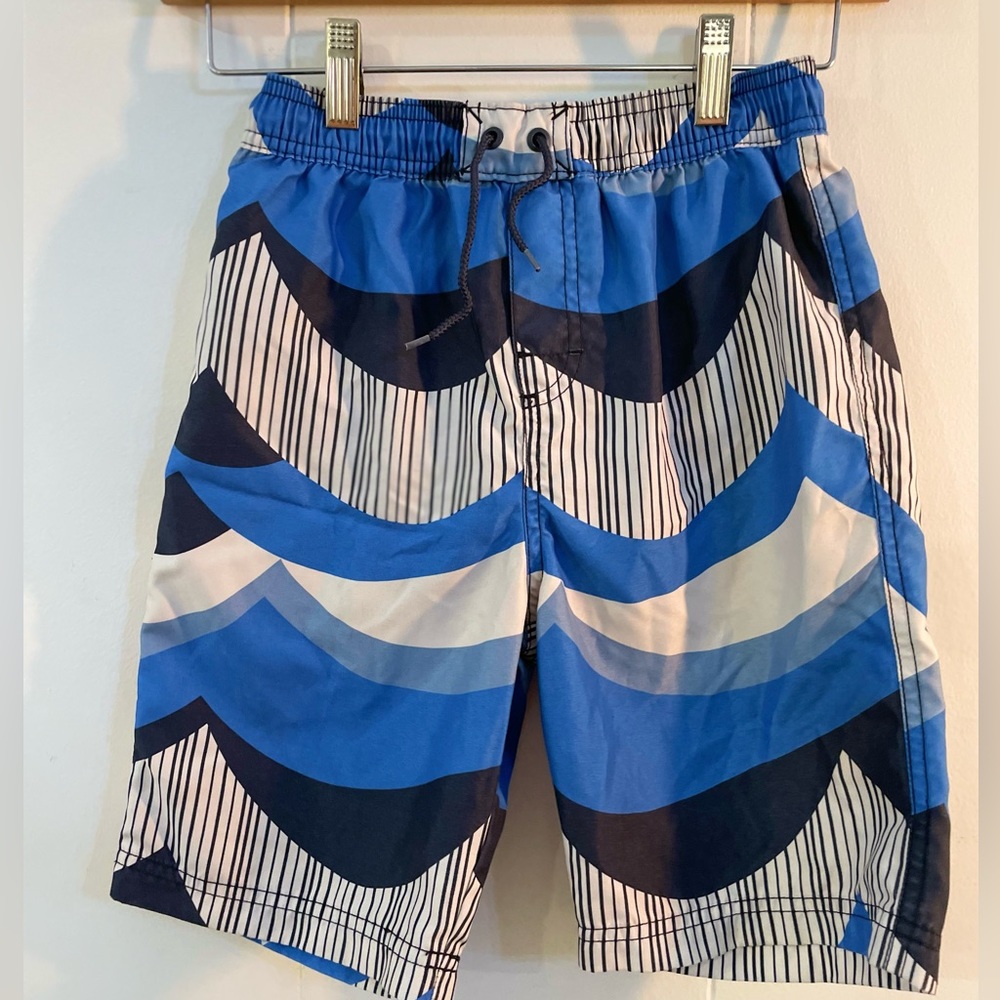 Tea Collection abstract wave pattern swim trunks